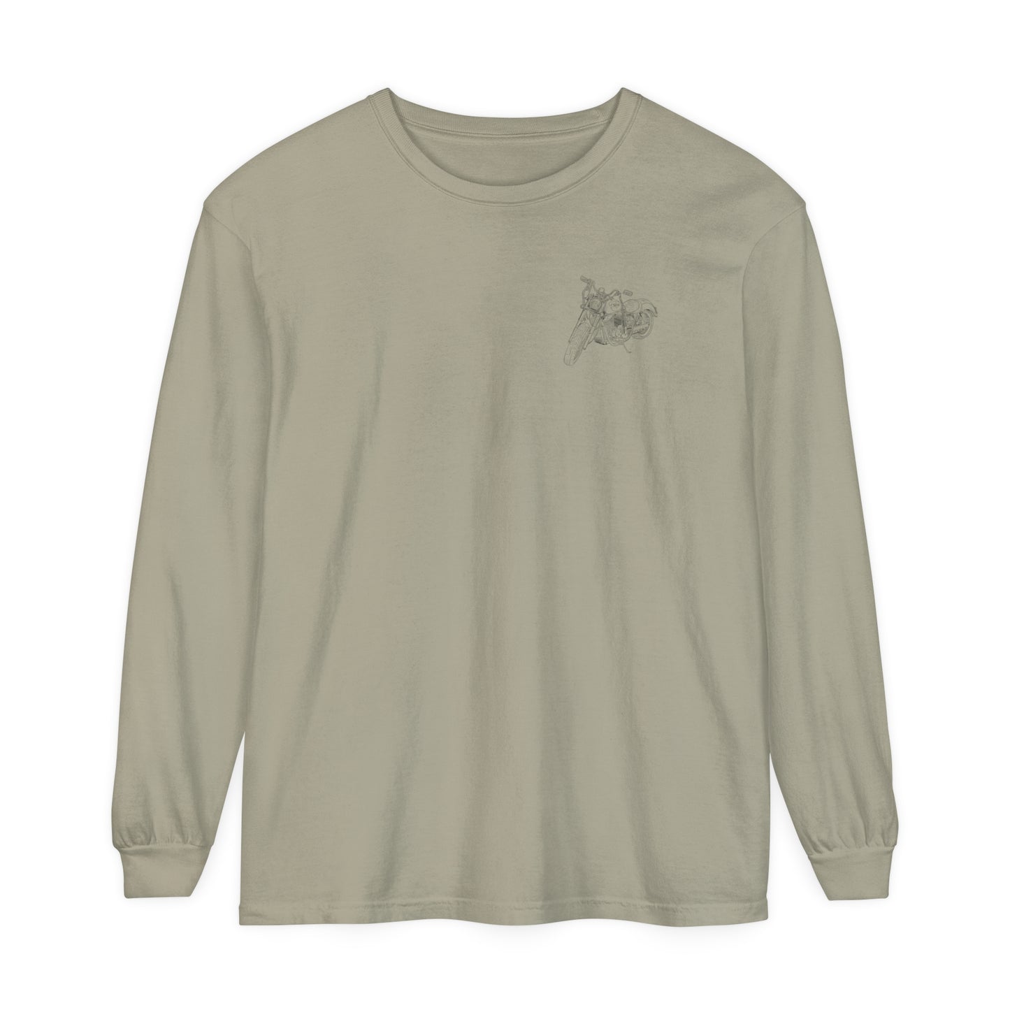 Ride Me Motorcycle Long Sleeve Tee Back Design