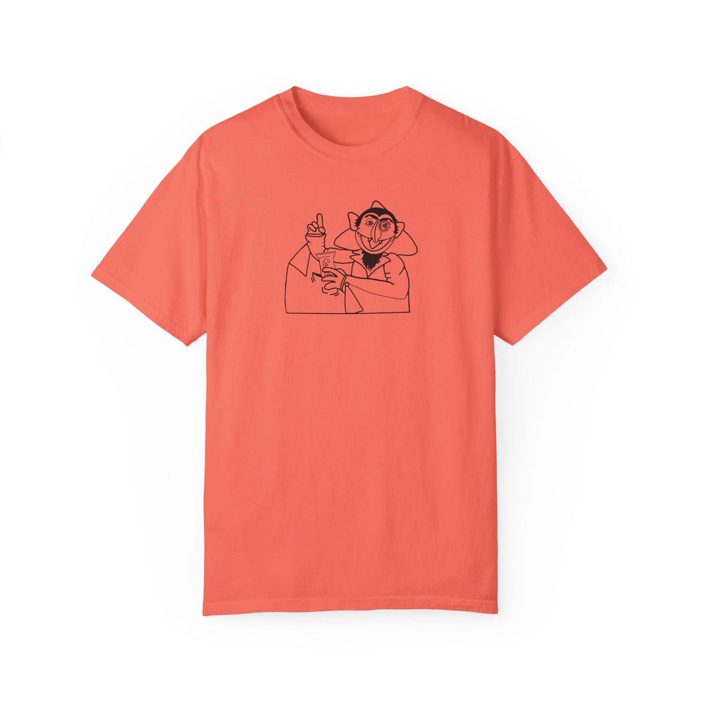 The Count Stealing Candy Outline Tee - Sesame Street The Count Parody Tee