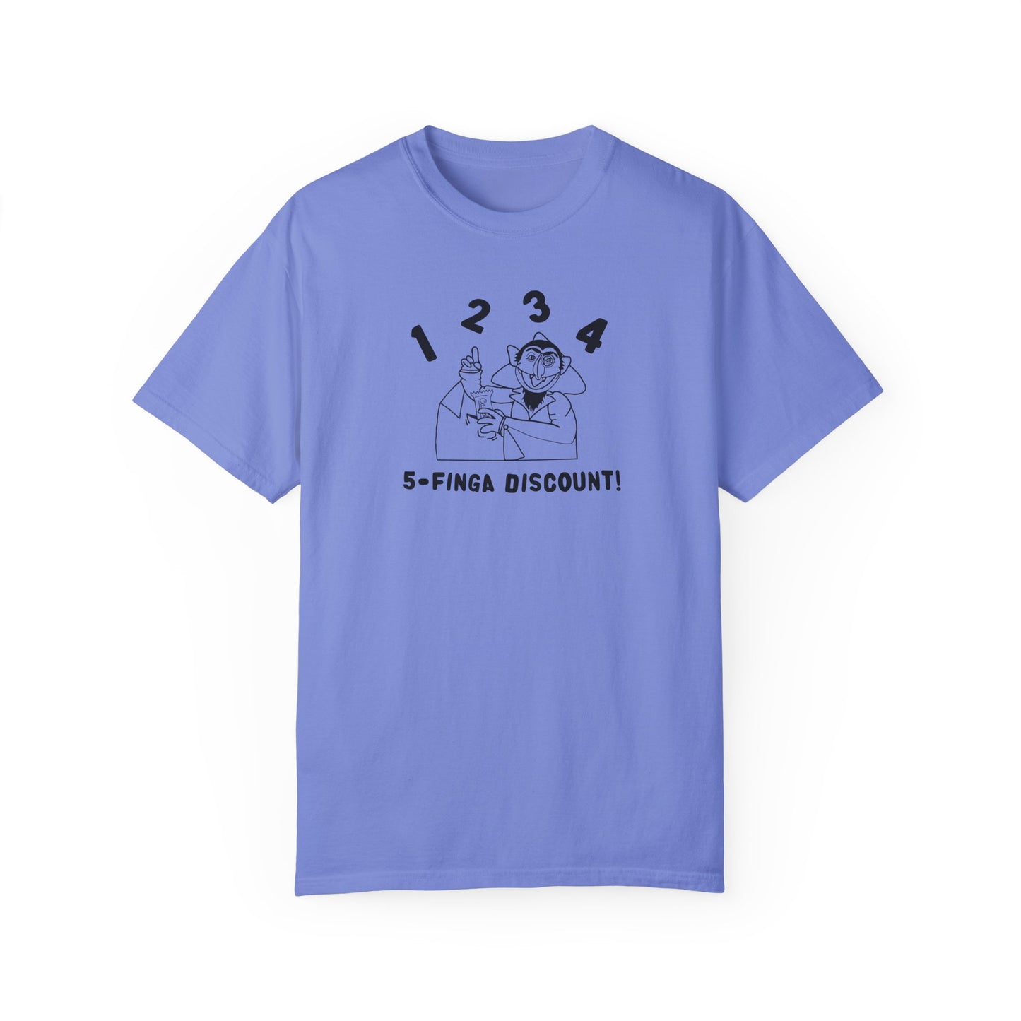 Five Finger Discount Outline Tee - Sesame Street The Count Parody Shirt