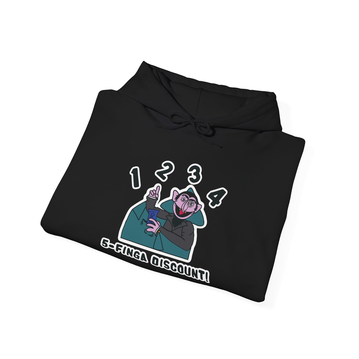 Five Finger Discount Hoodie - Sesame Street The Count Parody Hooded Sweatshirt