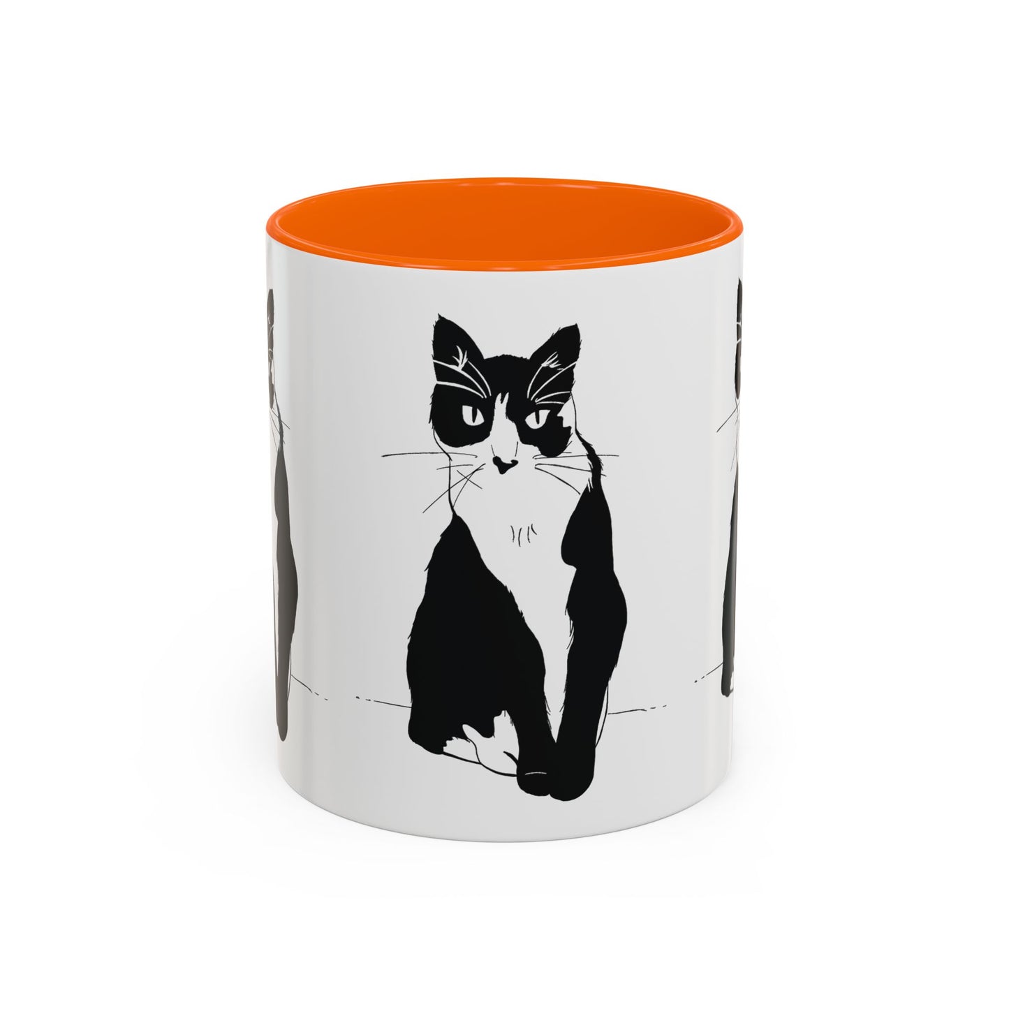Three Cats Accent Mug (Transparent Style Cat) - Three Cats Edition Cat Mug