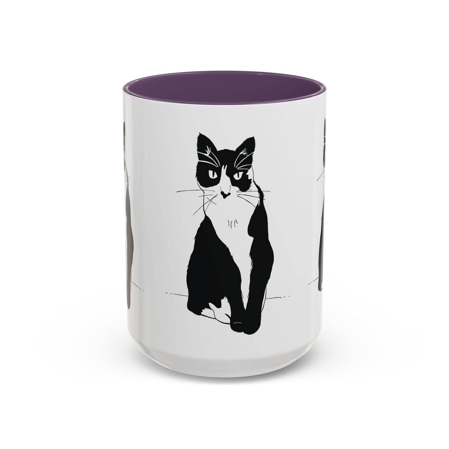 Three Cats Accent Mug (Transparent Style Cat) - Three Cats Edition Cat Mug