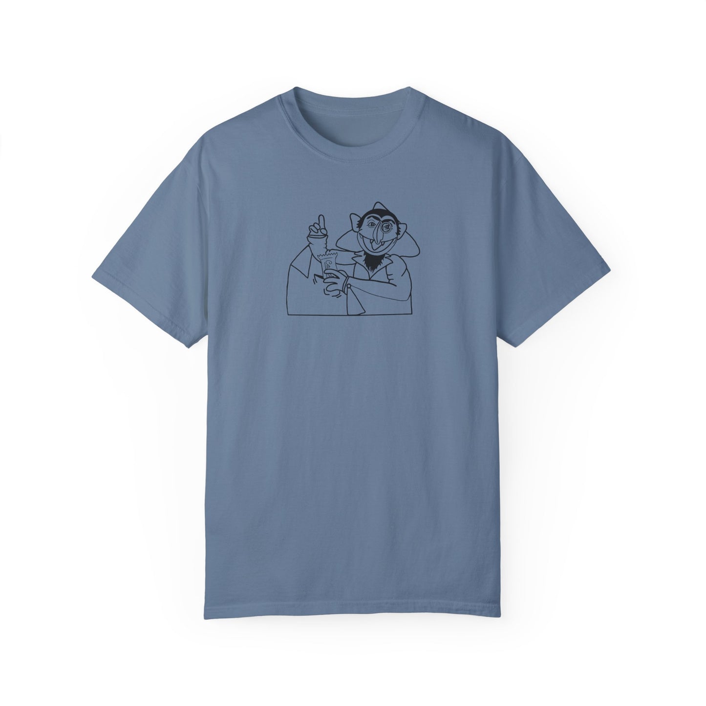 The Count Stealing Candy Outline Tee - Sesame Street The Count Parody Tee
