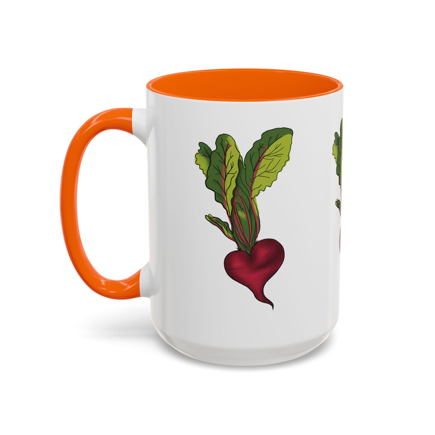 Triple Heart Beet Accent Mug