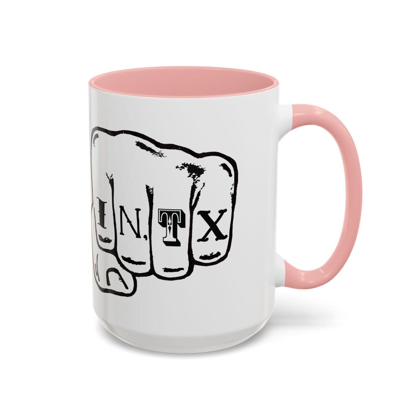 Austin Knuckle Tats Tattooed Fists Accent Mug Giant Fists Edition