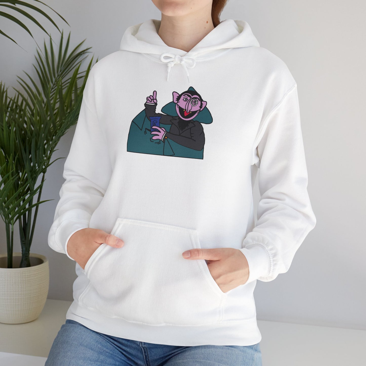 The Count Stealing Candy Hoodie - Sesame Street The Count Parody Hooded Sweatshirt