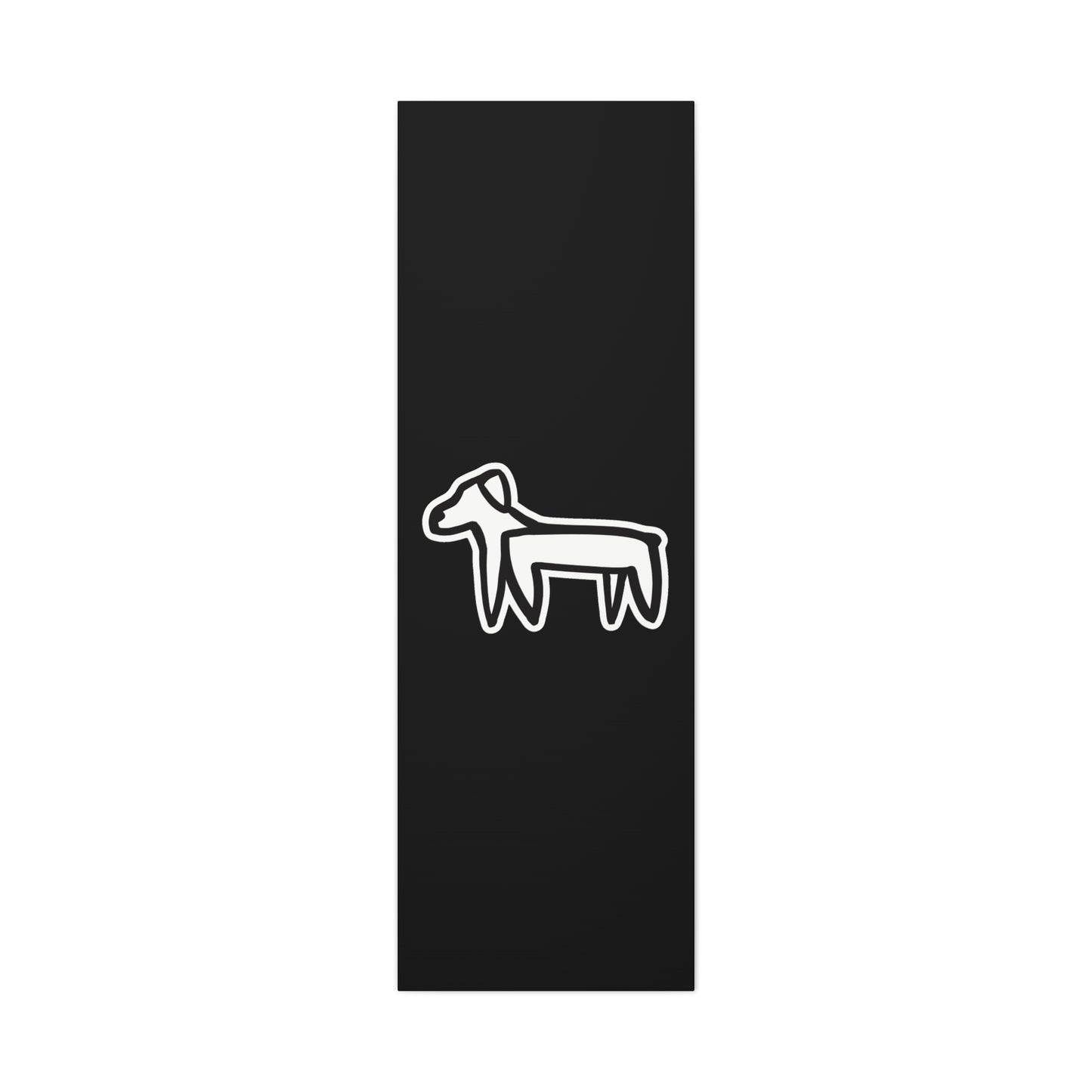 Dog Canvas Print on Black (Sticker Style Dog) - Dog Art Print