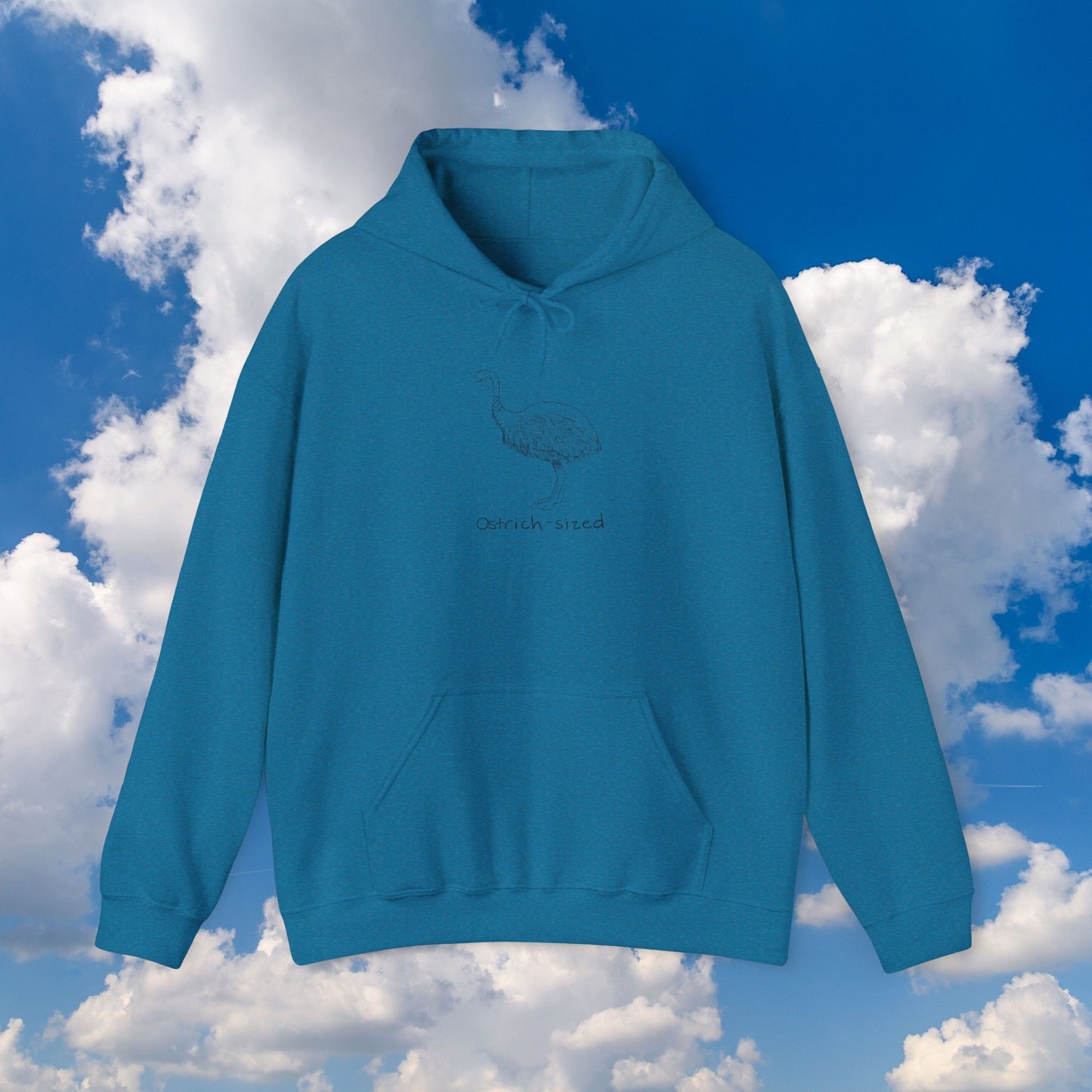Ostrich-sized Drawing Hoodie Sweatshirt
