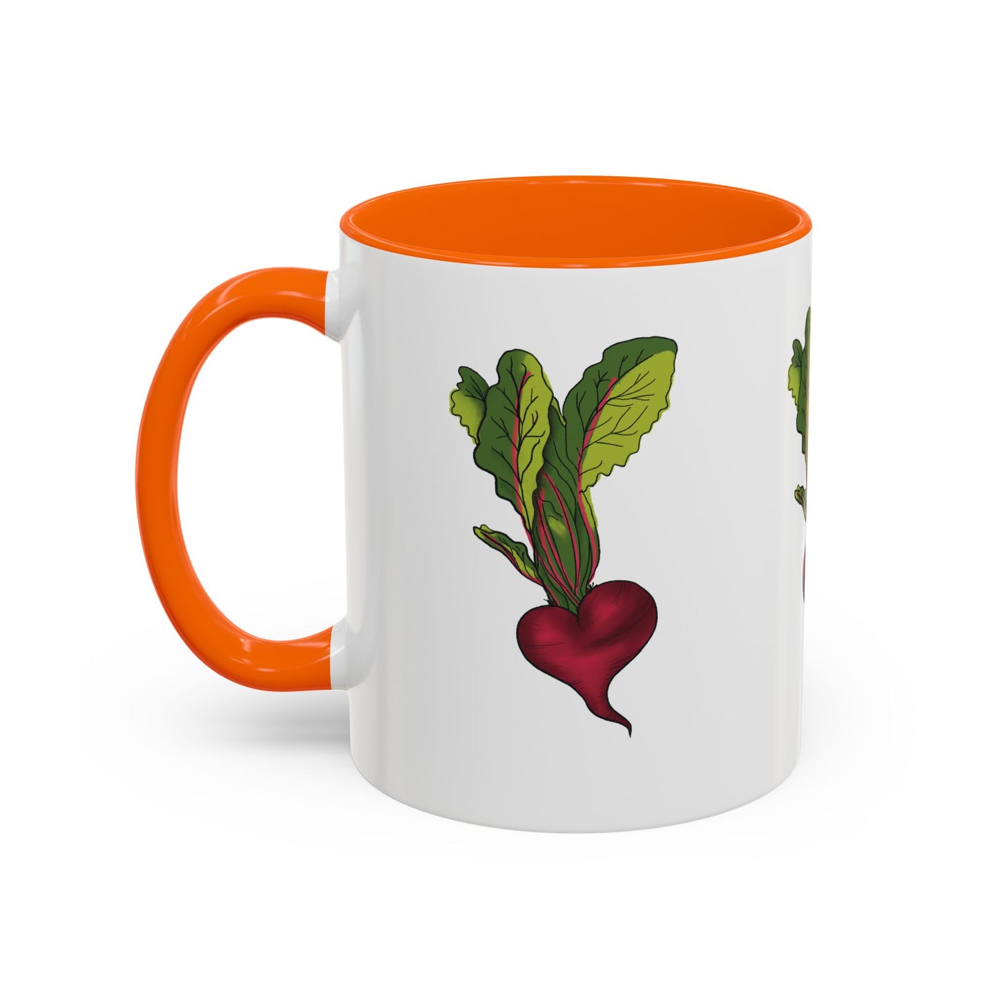 Triple Heart Beet Accent Mug