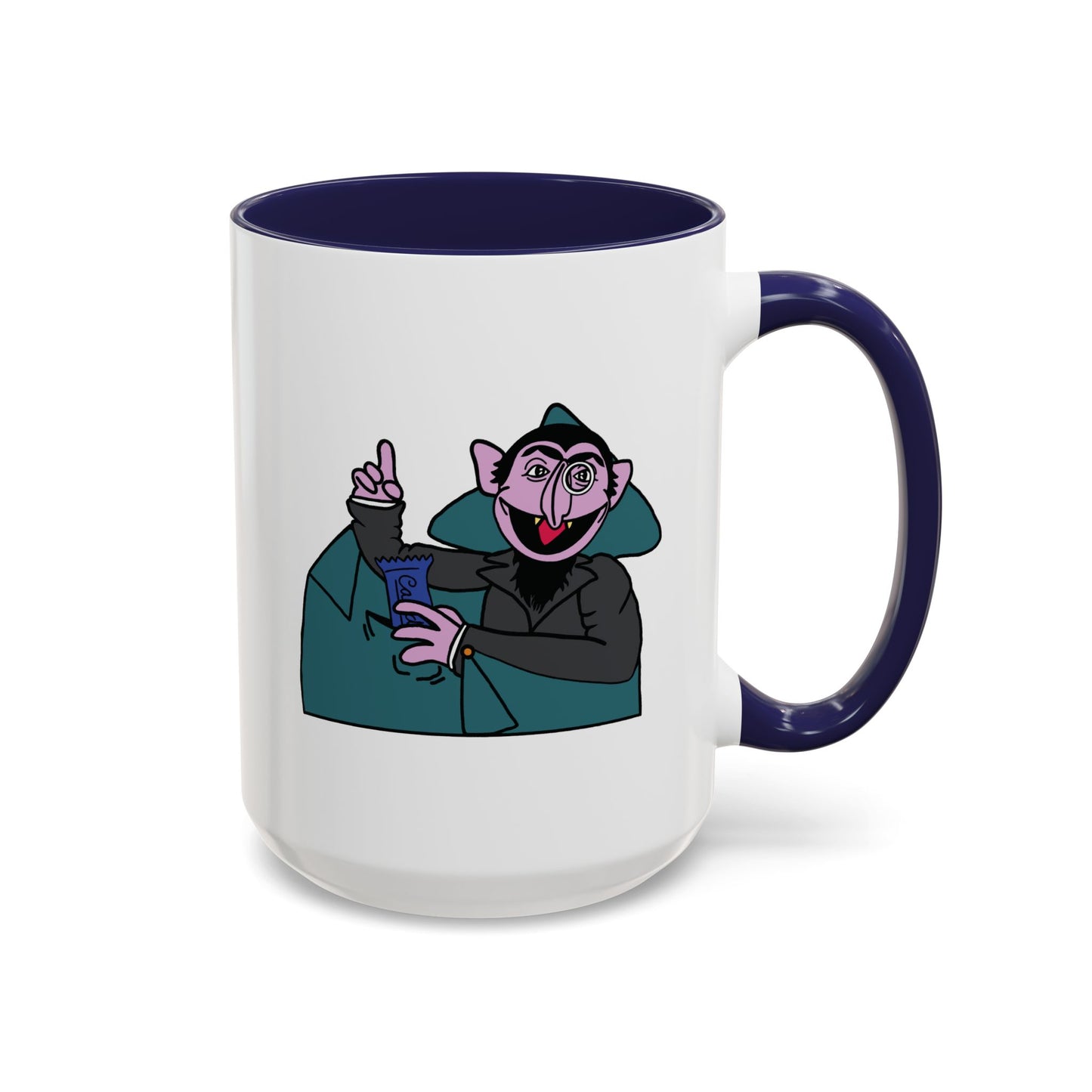 The Count Stealing Candy Accent Mug - Sesame Street The Count Parody Coffee Mug