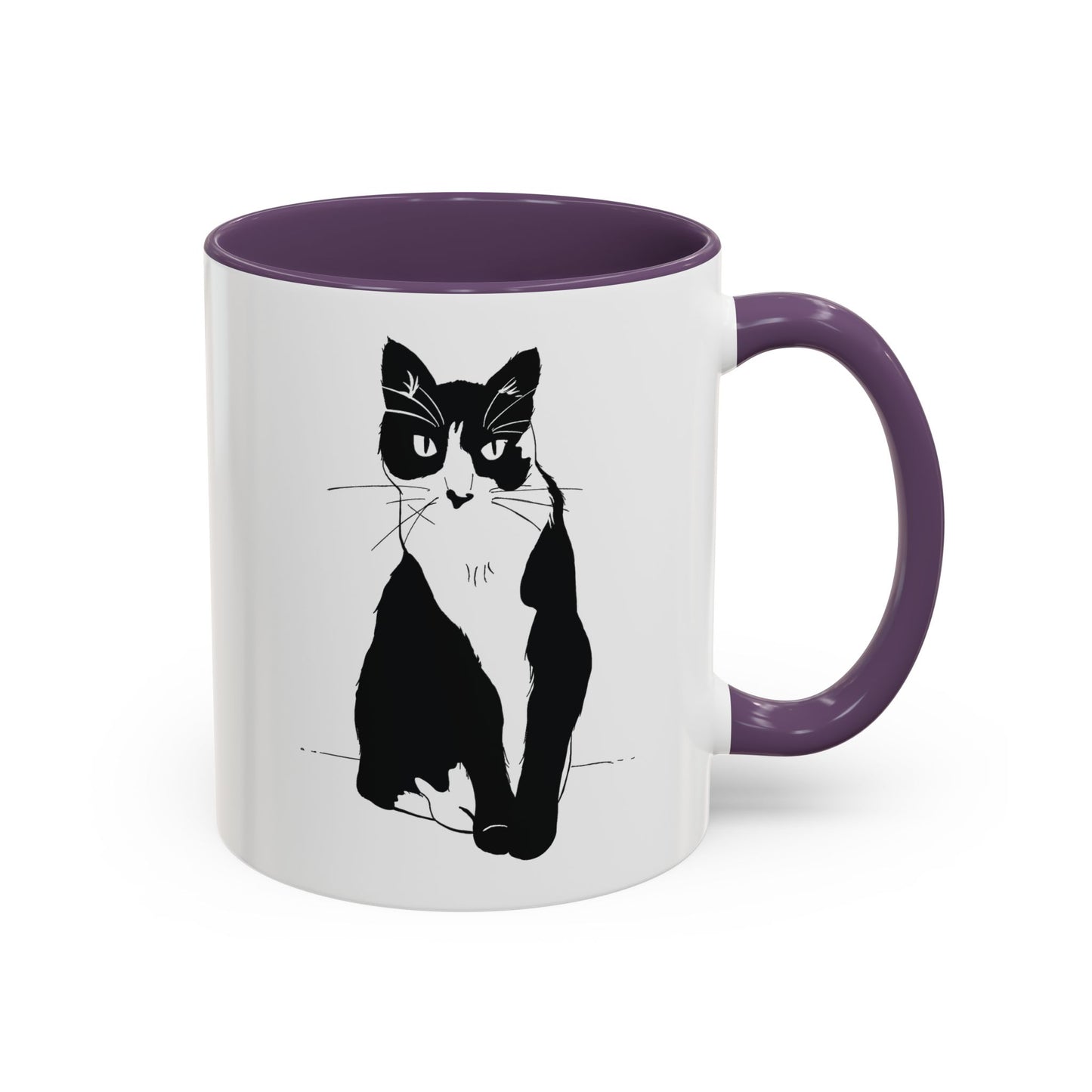 Cat Mug (Transparent Style Cat) - Two Cats Accent Edition Cat Mug
