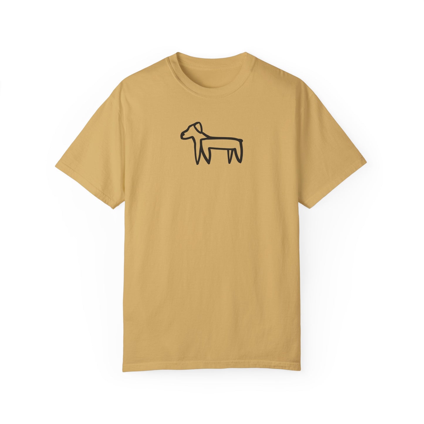 Dog Tee (Transparent Style Black Dog) - Dog Drawing Shirt