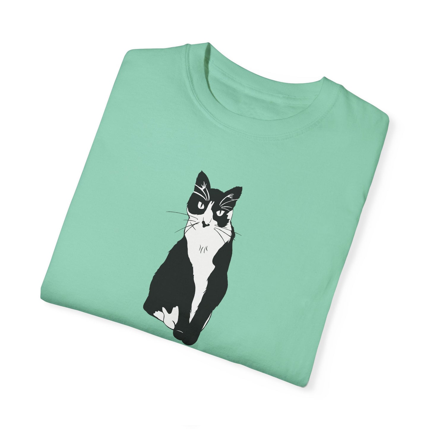 Cat Tee (B&W Style Cat) - Cat Drawing Shirt