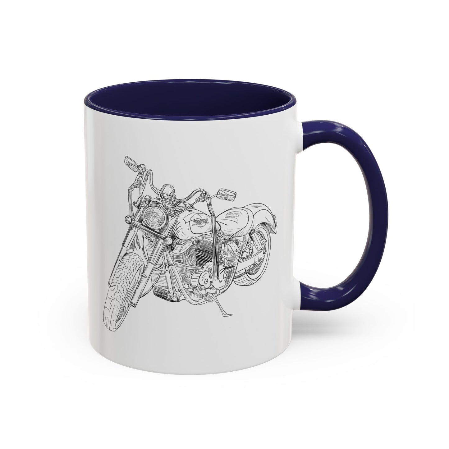 Motorcycle Drawing Accent Mug
