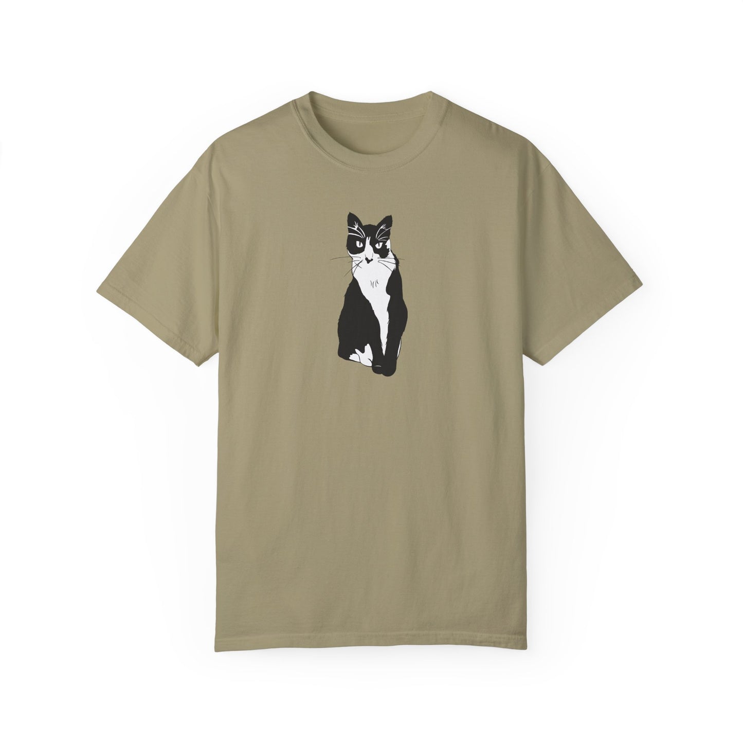 Cat Tee (B&W Style Cat) - Cat Drawing Shirt