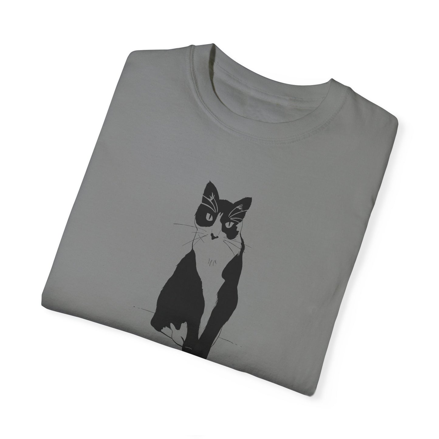 Cat Tee (Transparent Style Cat) - Cat Drawing Shirt
