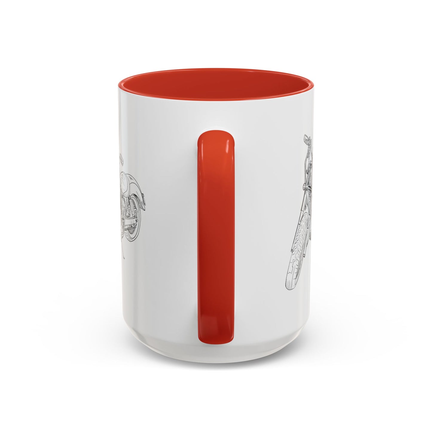Motorcycle Drawing Accent Mug