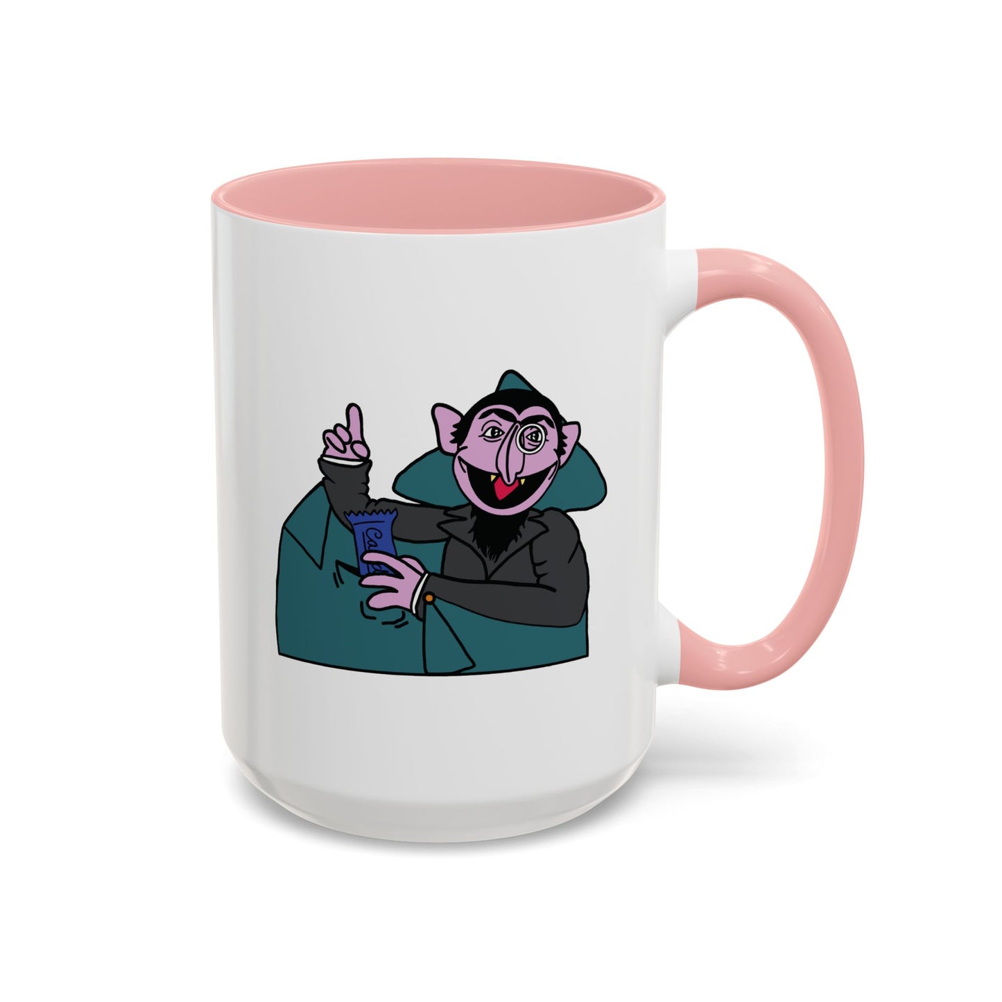The Count Stealing Candy Accent Mug - Sesame Street The Count Parody Coffee Mug