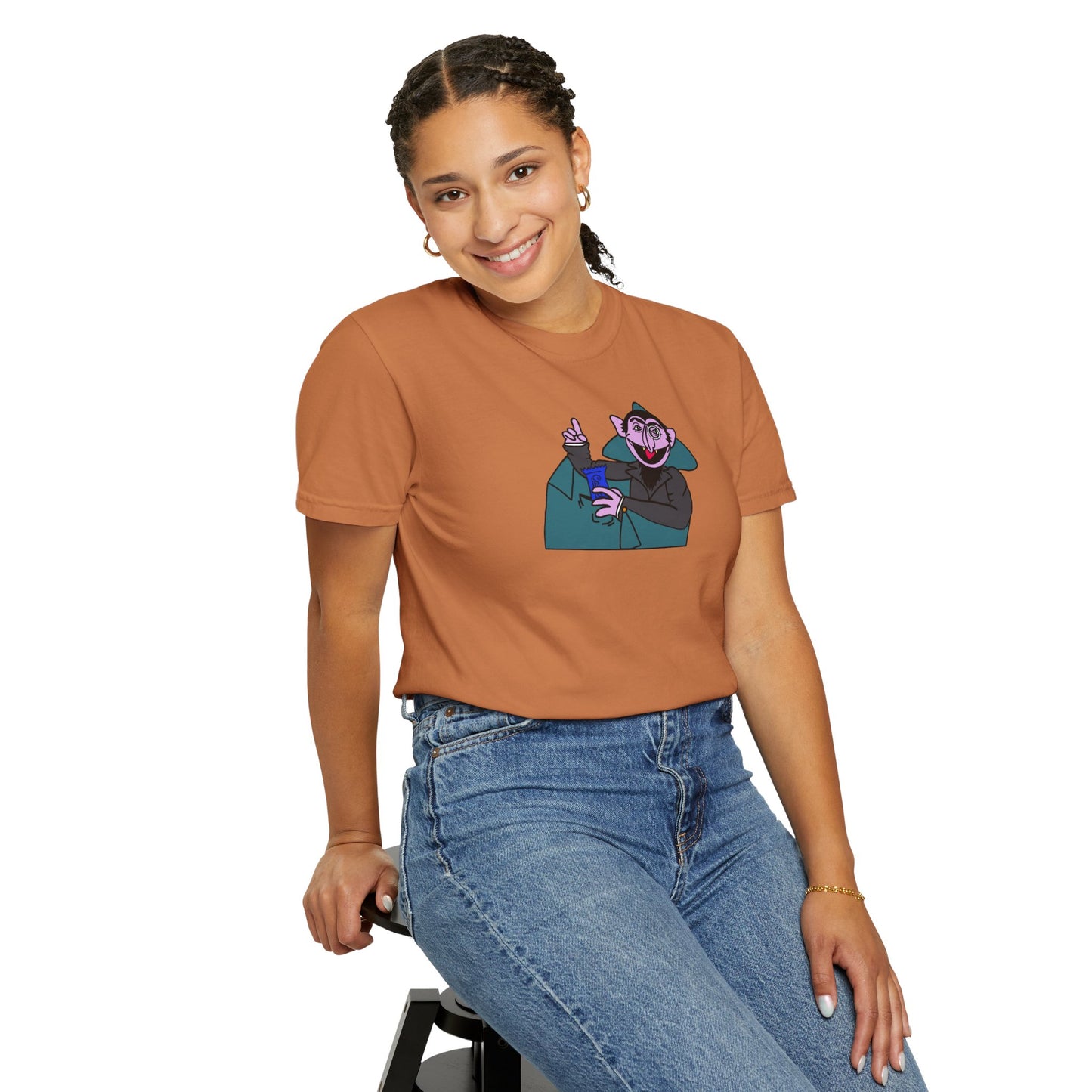 The Count Stealing Candy Tee - Sesame Street The Count Parody Shirt
