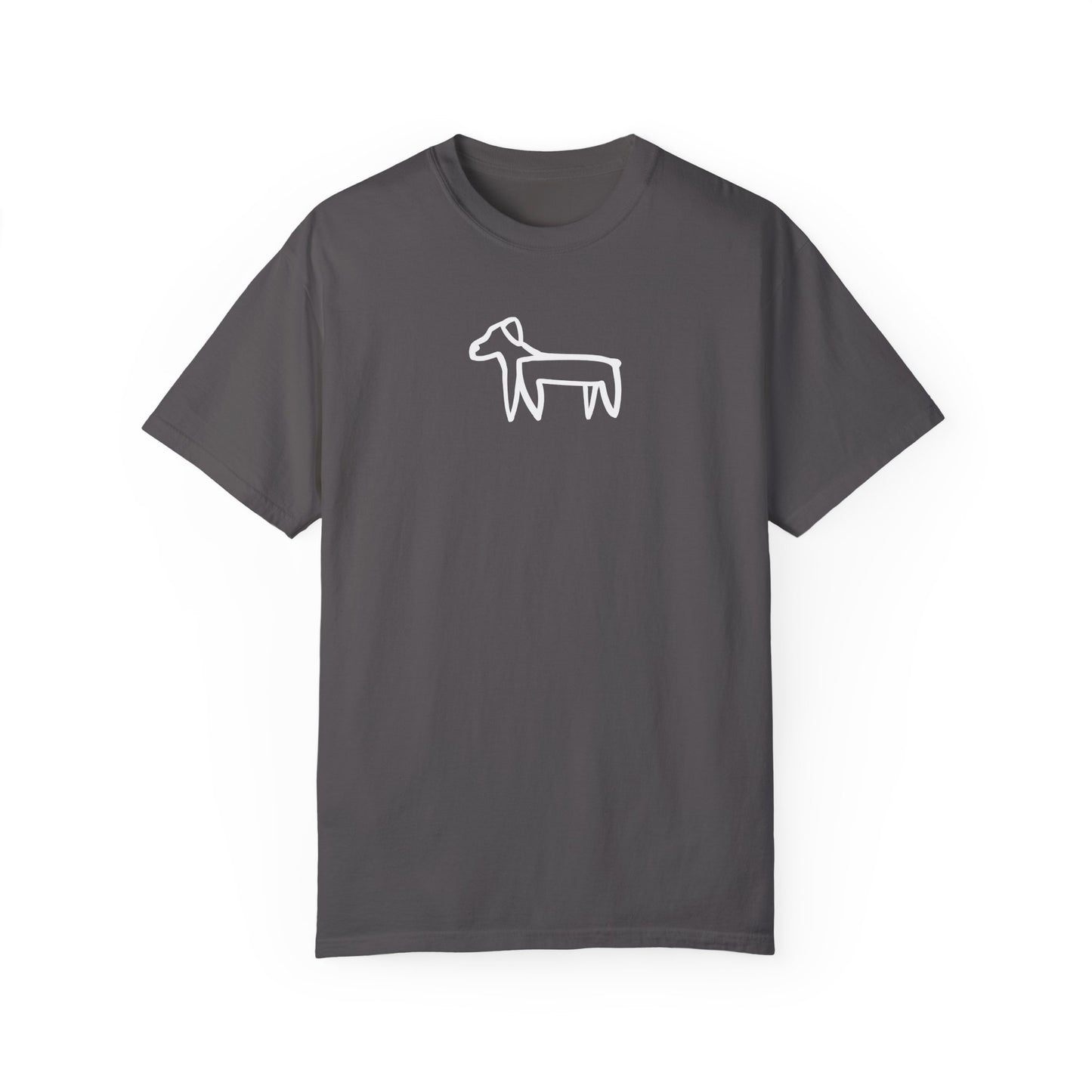 Dog Tee (Transparent Style Black Dog) - Dog Drawing Shirt