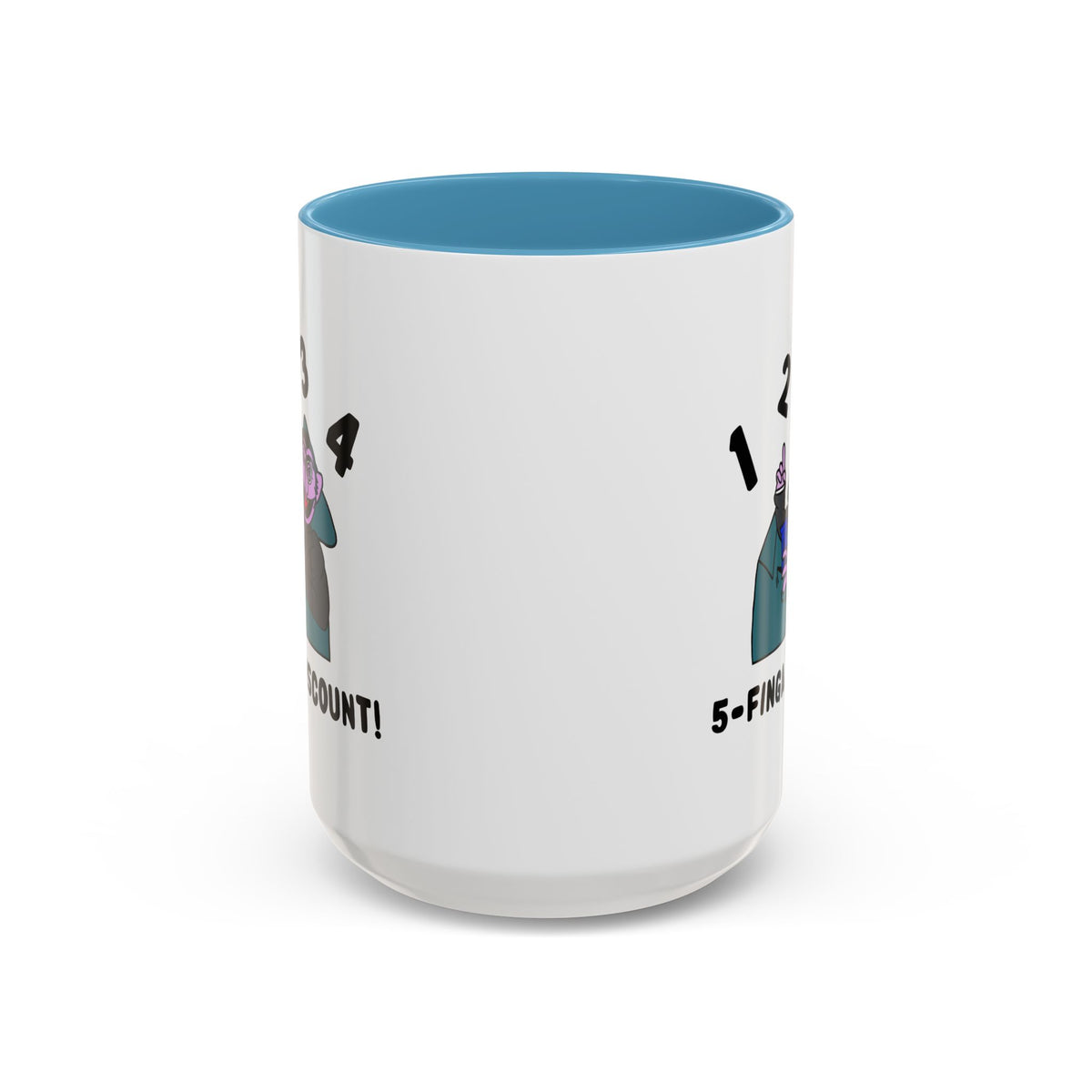 Five Finger Discount Accent Coffee Mug - Sesame Street The Count Parody Coffee Mug