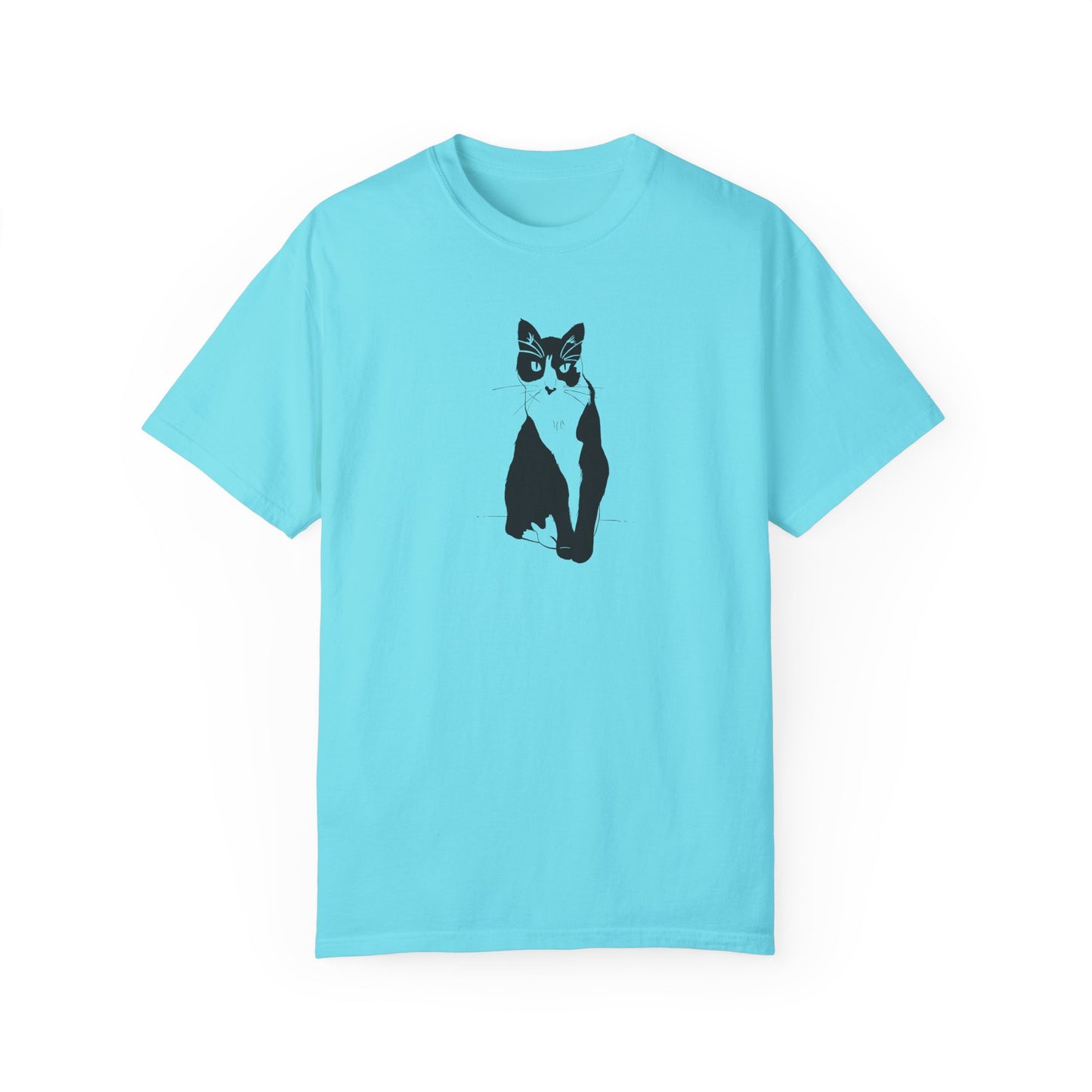 Cat Tee (Transparent Style Cat) - Cat Drawing Shirt