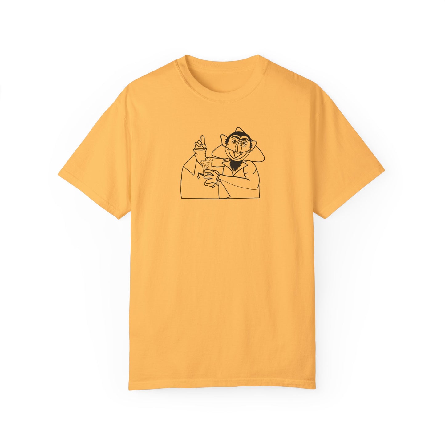 The Count Stealing Candy Outline Tee - Sesame Street The Count Parody Tee