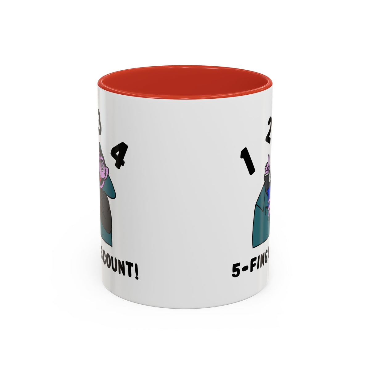 Five Finger Discount Accent Coffee Mug - Sesame Street The Count Parody Coffee Mug