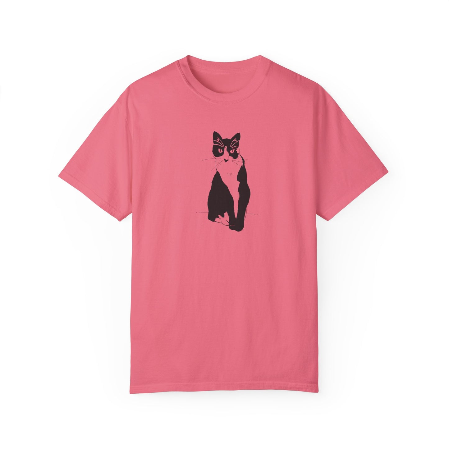 Cat Tee (Transparent Style Cat) - Cat Drawing Shirt