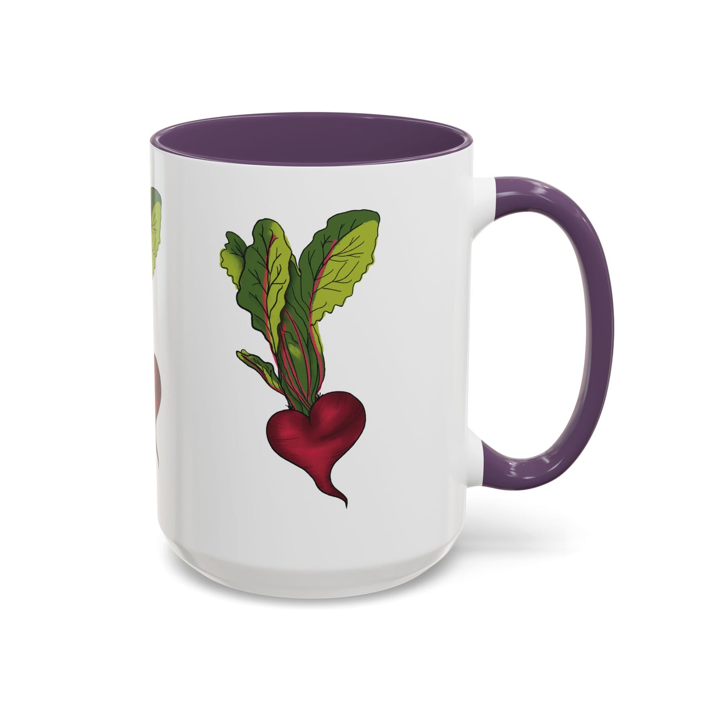 Triple Heart Beet Accent Mug