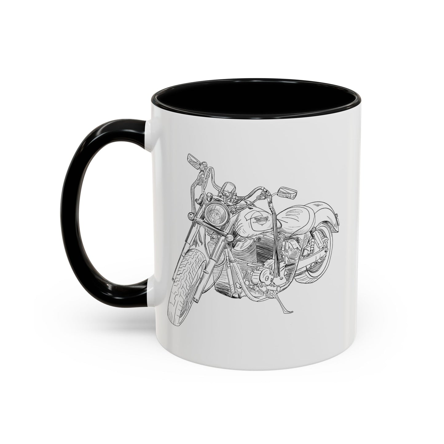 Motorcycle Drawing Accent Mug