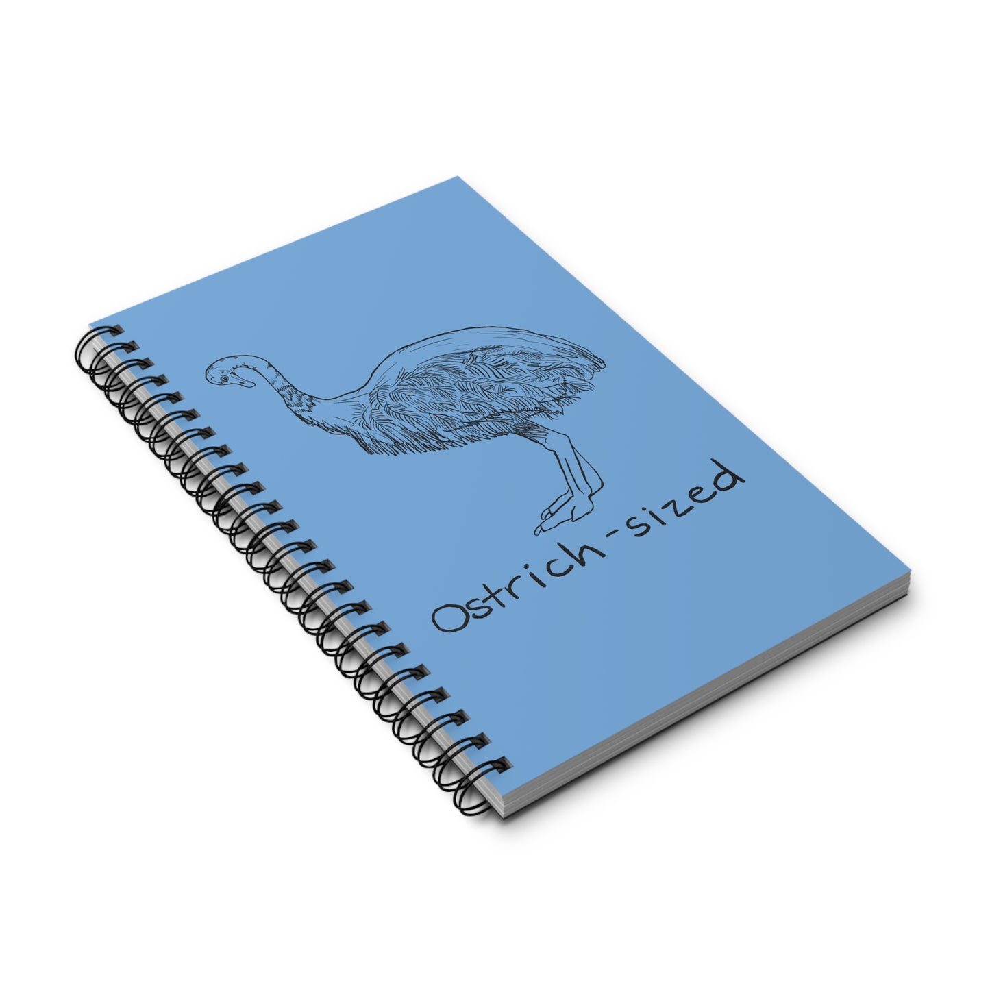 Ostrich-Sized Spiral Notebook in Blue