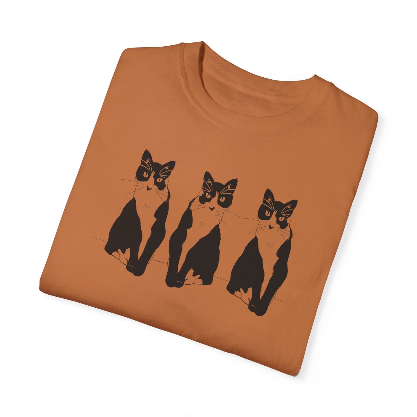 Cat x3 Tee (Transparent Style Cat) - Cat Drawing Shirt
