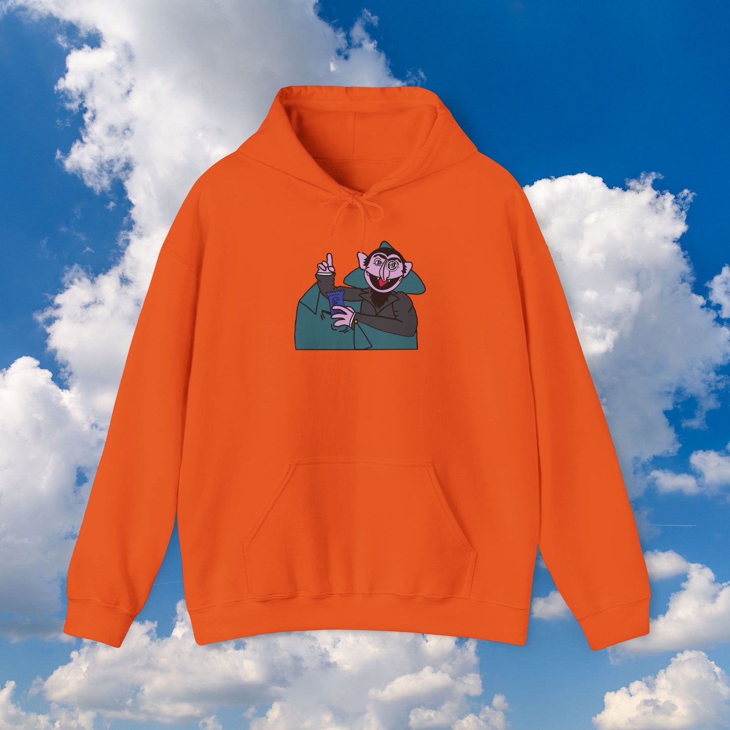 The Count Stealing Candy Hoodie - Sesame Street The Count Parody Hooded Sweatshirt
