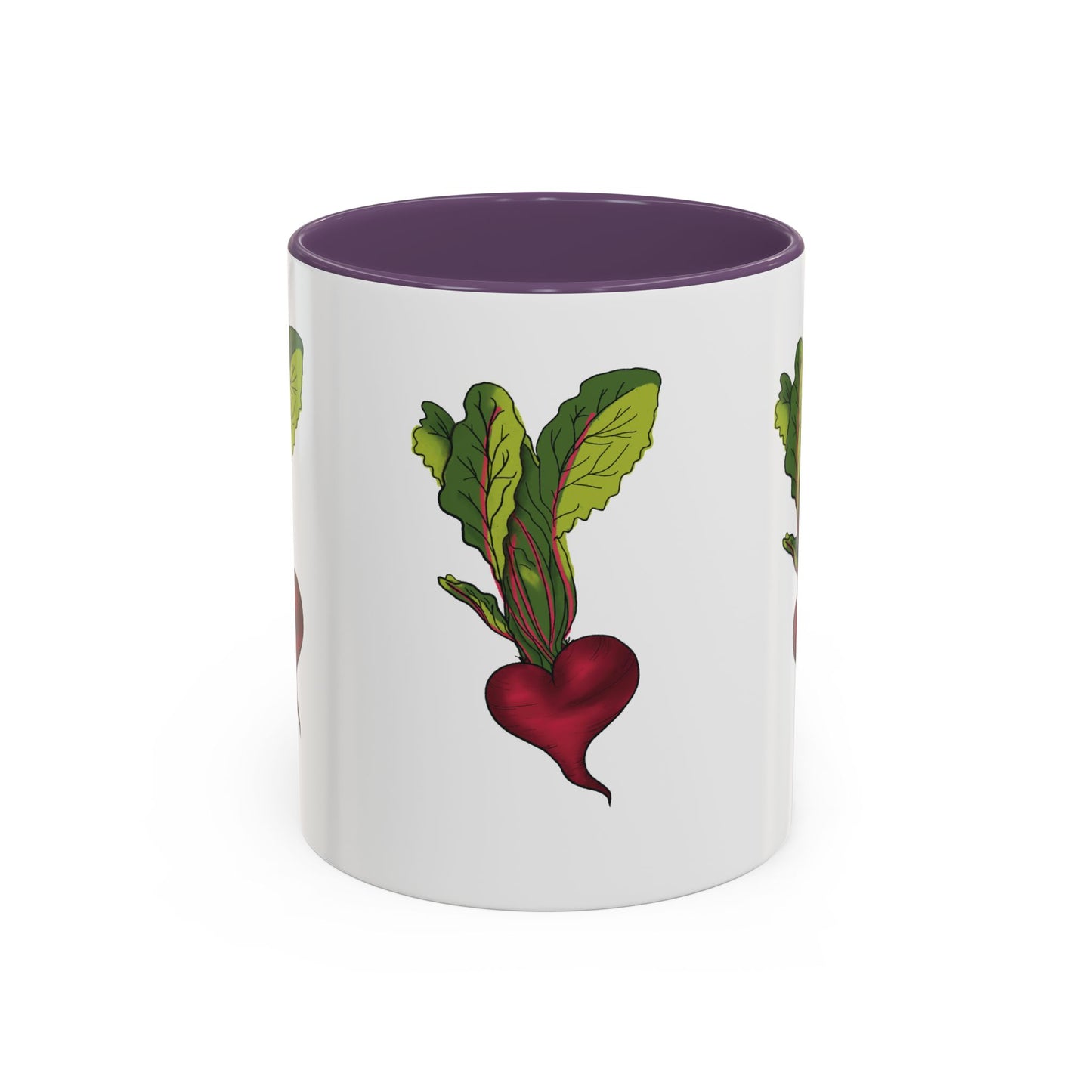 Triple Heart Beet Accent Mug