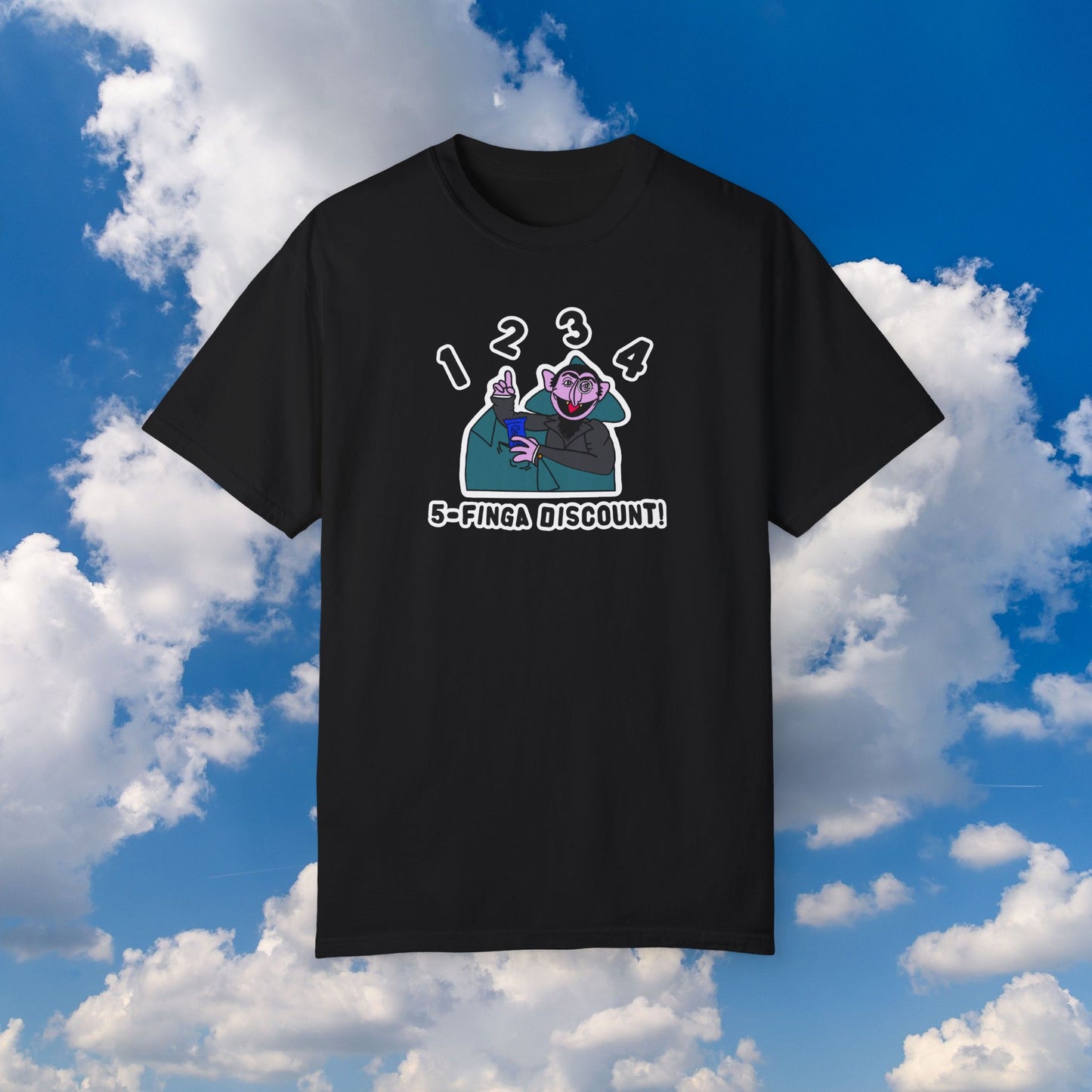 Five Finger Discount Tee - Sesame Street The Count Parody Shirt