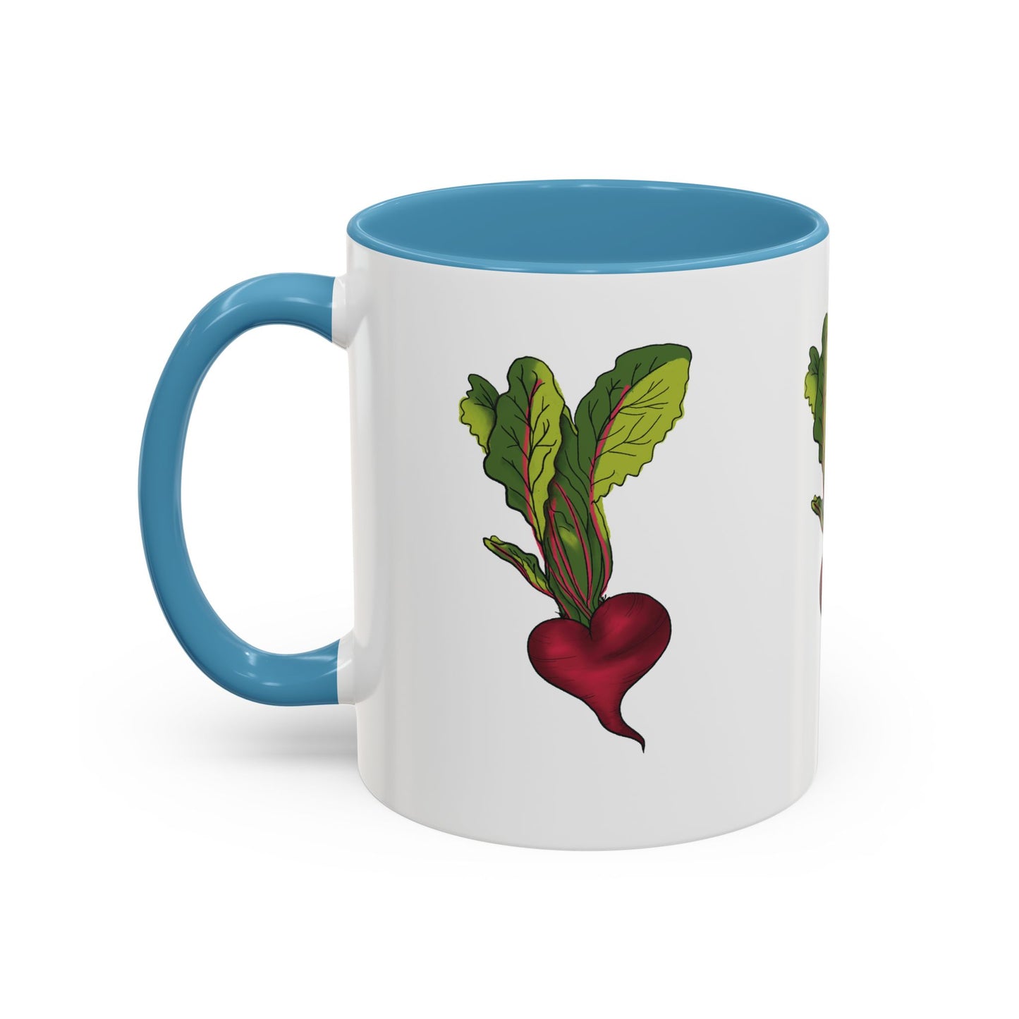 Triple Heart Beet Accent Mug