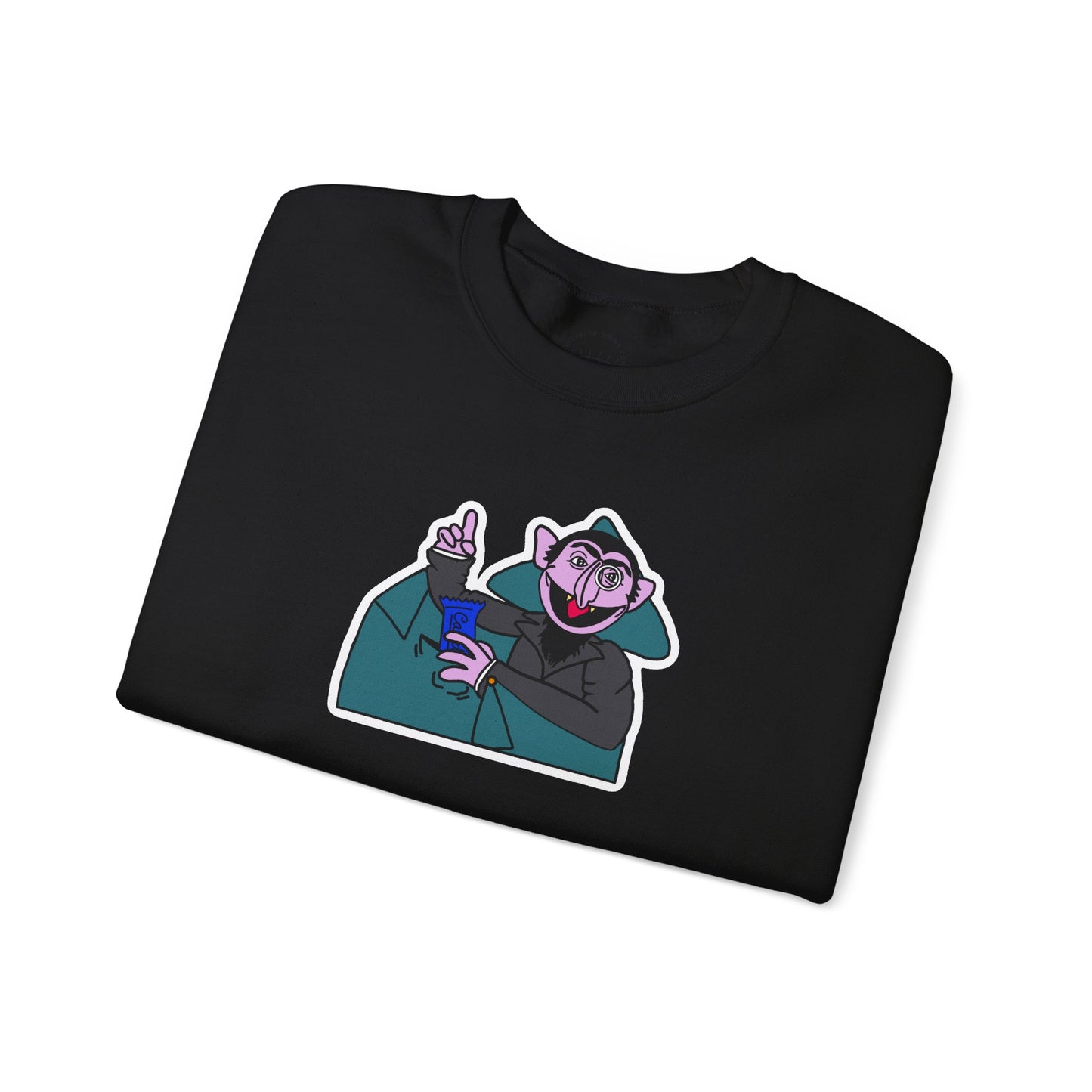 The Count Stealing Candy Sweatshirt - Sesame Street The Count Parody Sweatshirt