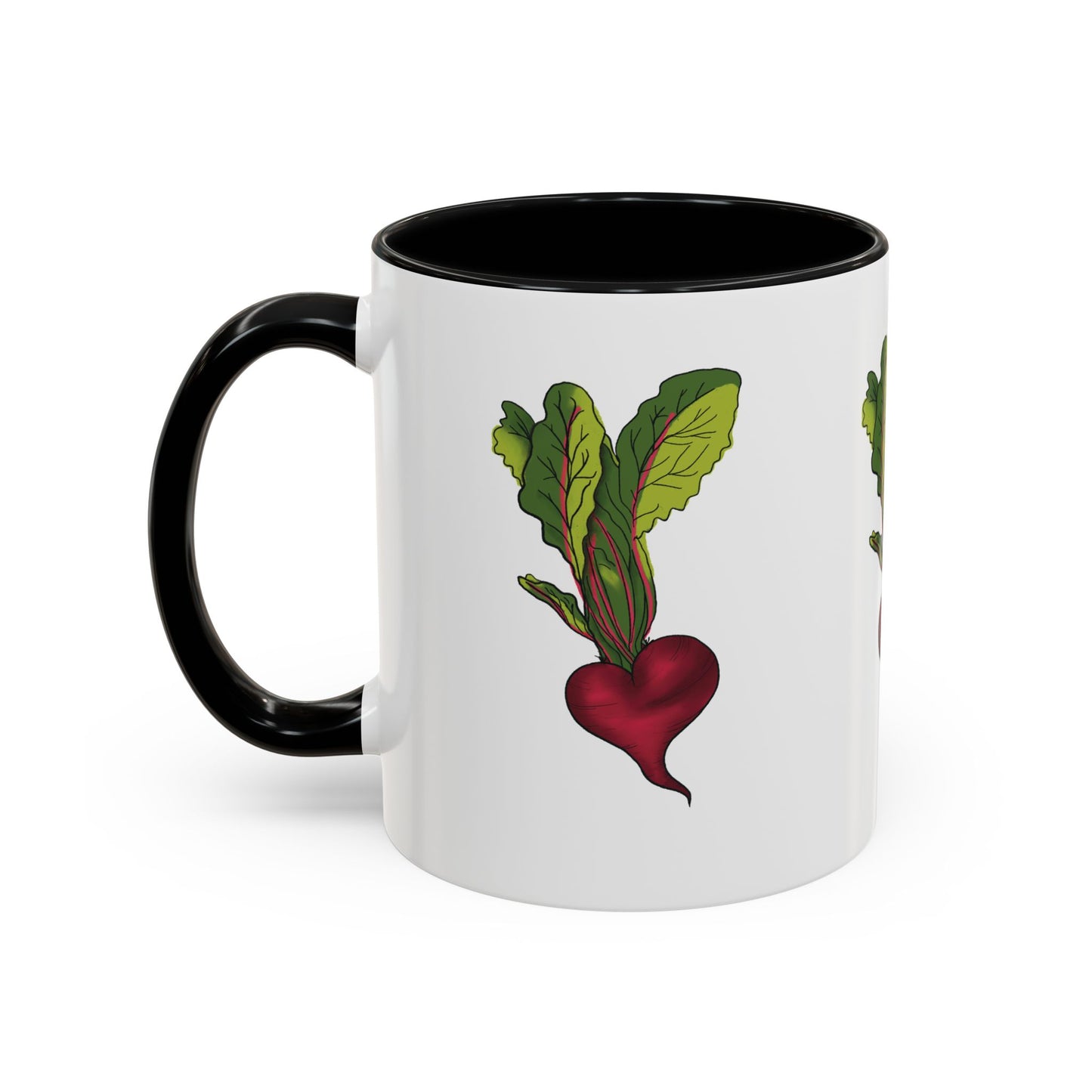 Triple Heart Beet Accent Mug