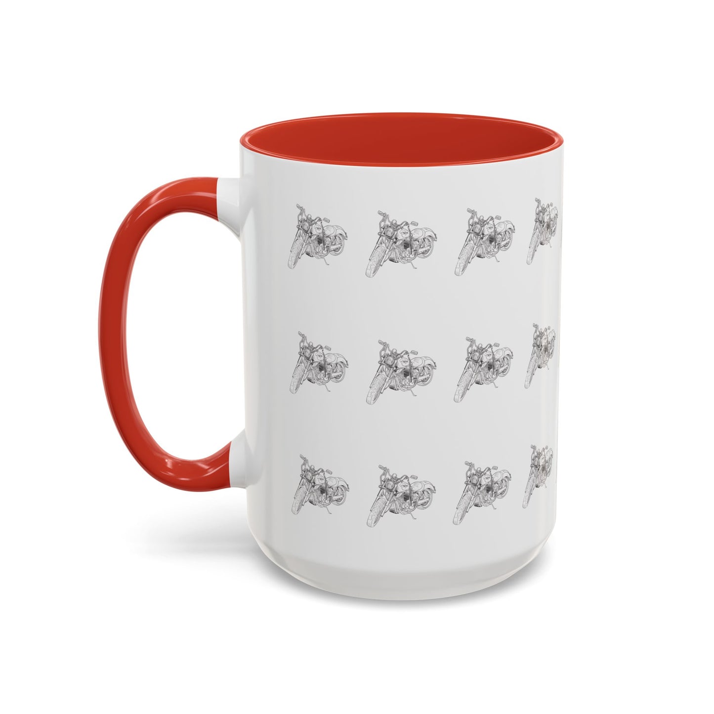 Motorcycle Pattern Coffee Mug - Harley Drawing Mug