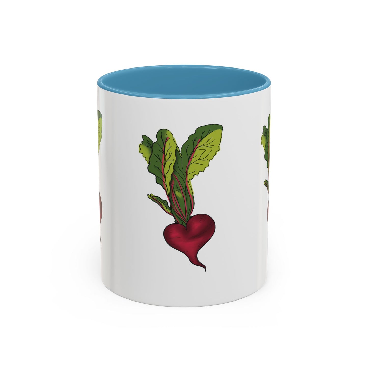 Triple Heart Beet Accent Mug