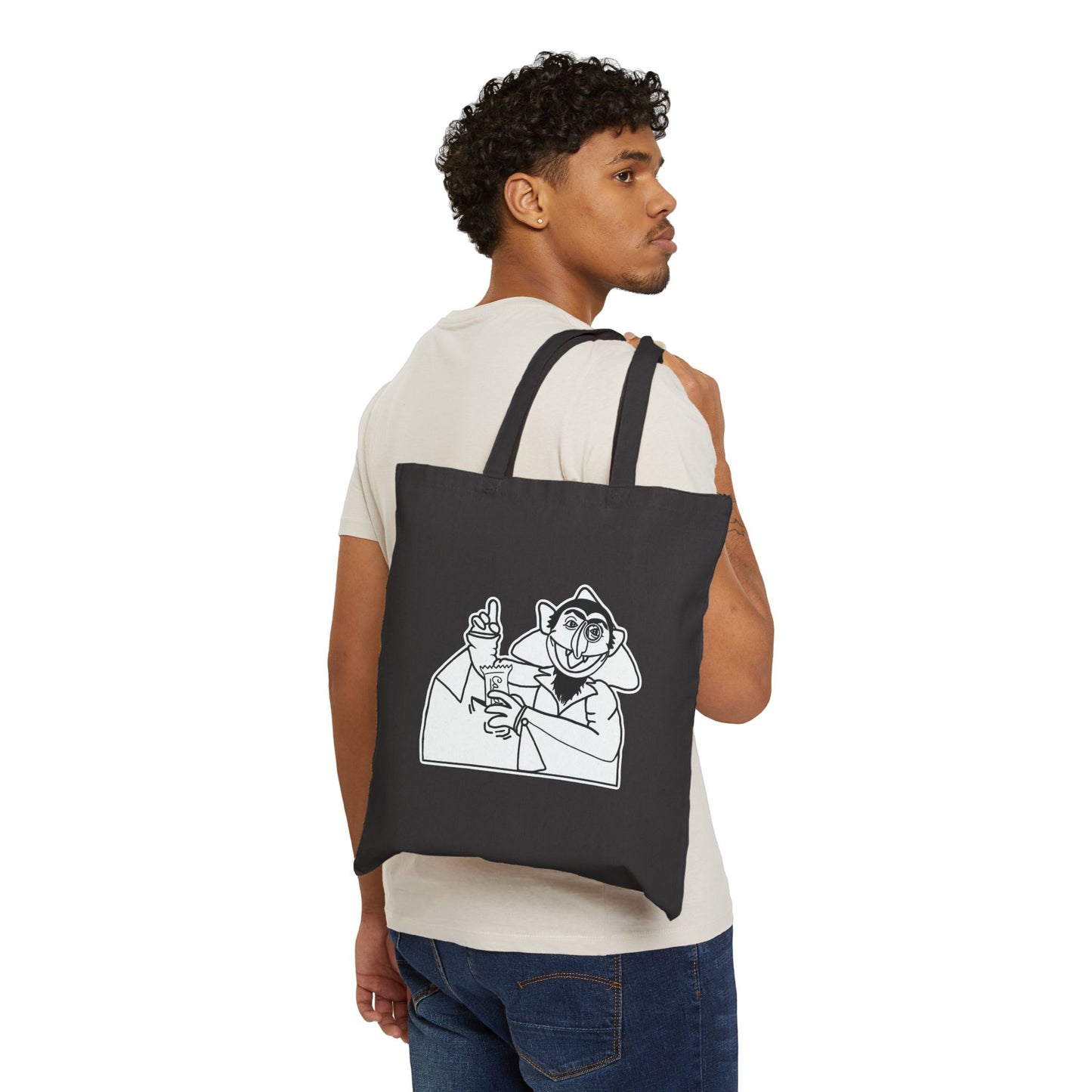 The Count Stealing Candy Outline Tote Bag - Sesame Street The Count Parody Bag