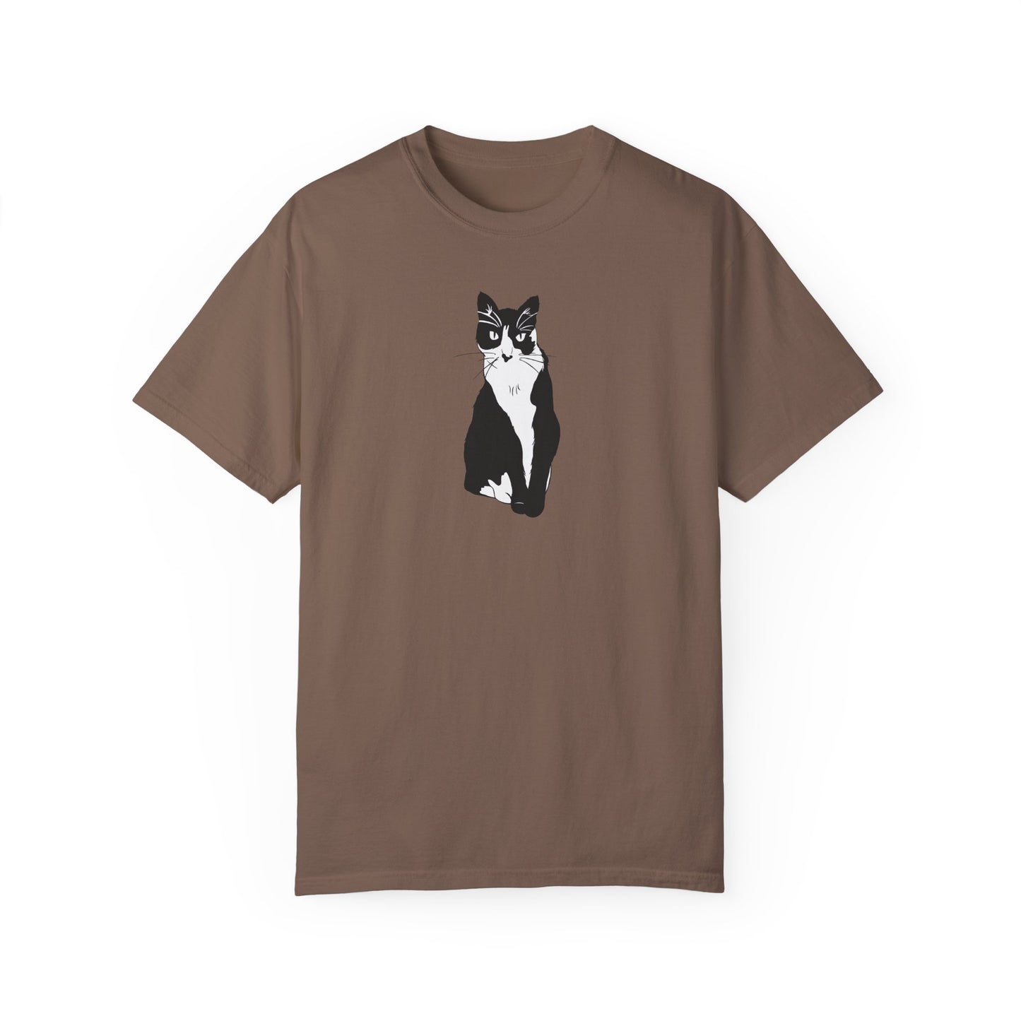 Cat Tee (B&W Style Cat) - Cat Drawing Shirt