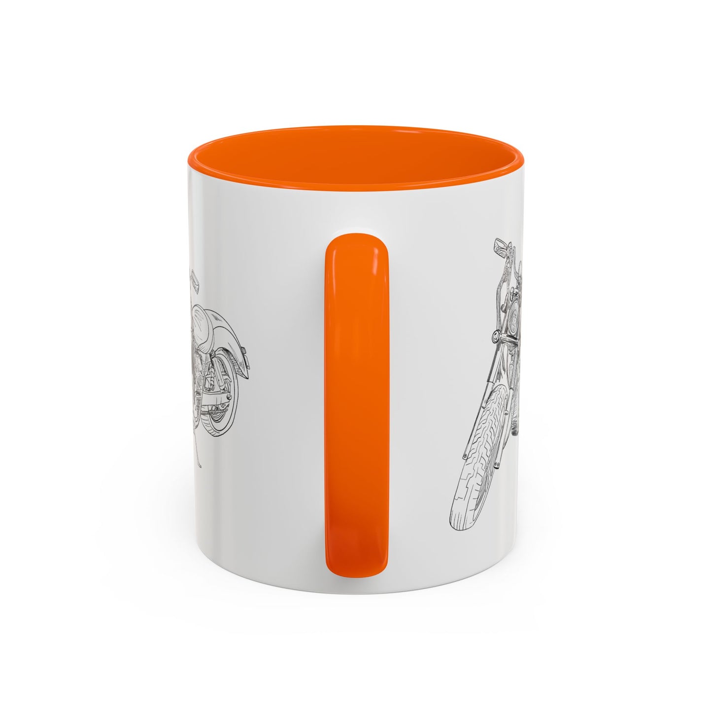 Motorcycle Drawing Accent Mug