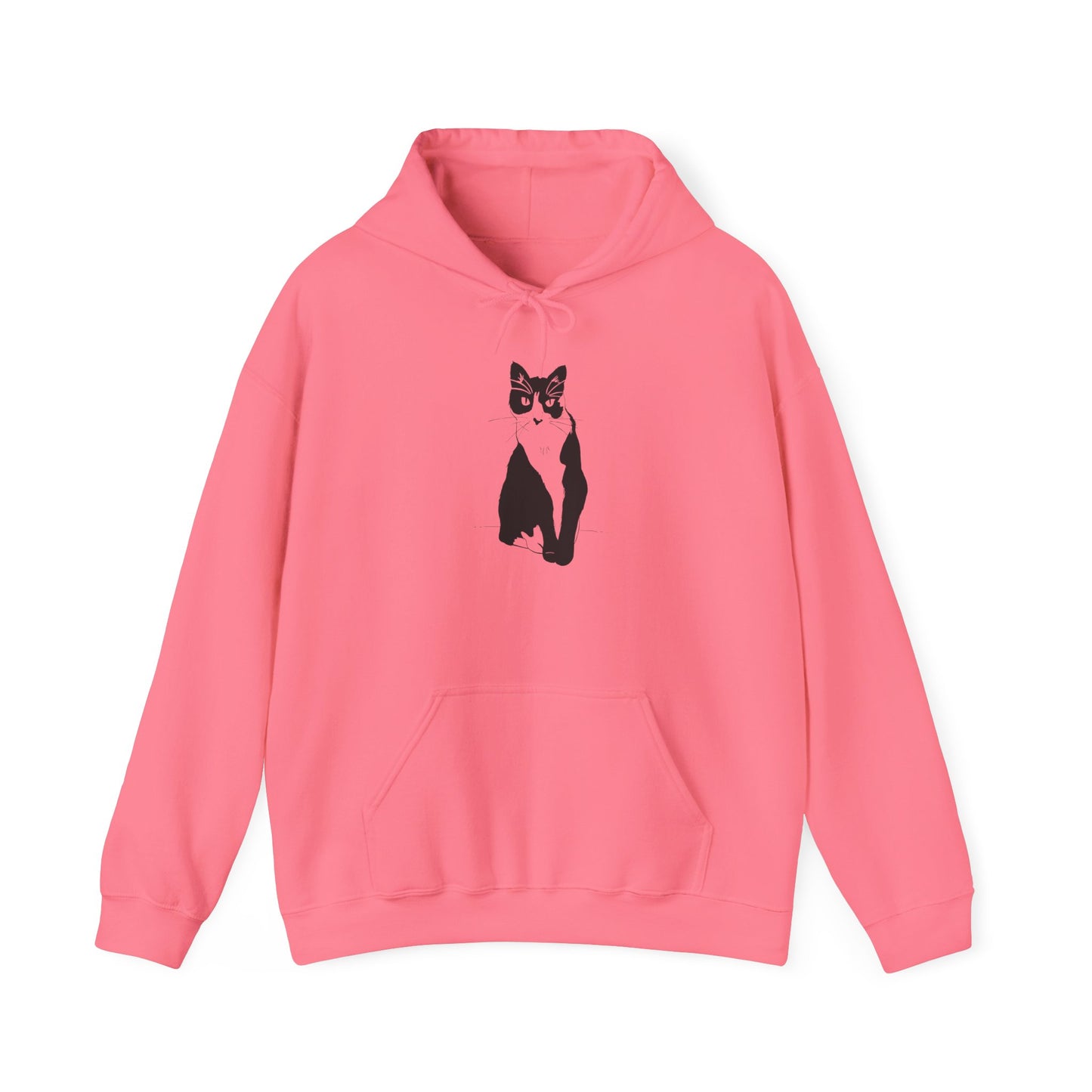 Cat Hoodie (Transparent Style Cat) - Cat Drawing Hooded Sweatshirt