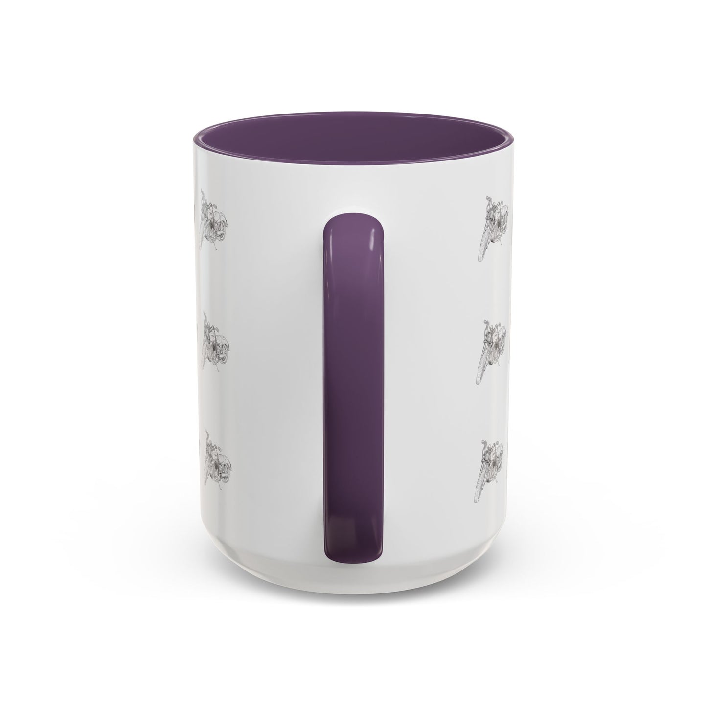 Motorcycle Pattern Coffee Mug - Harley Drawing Mug