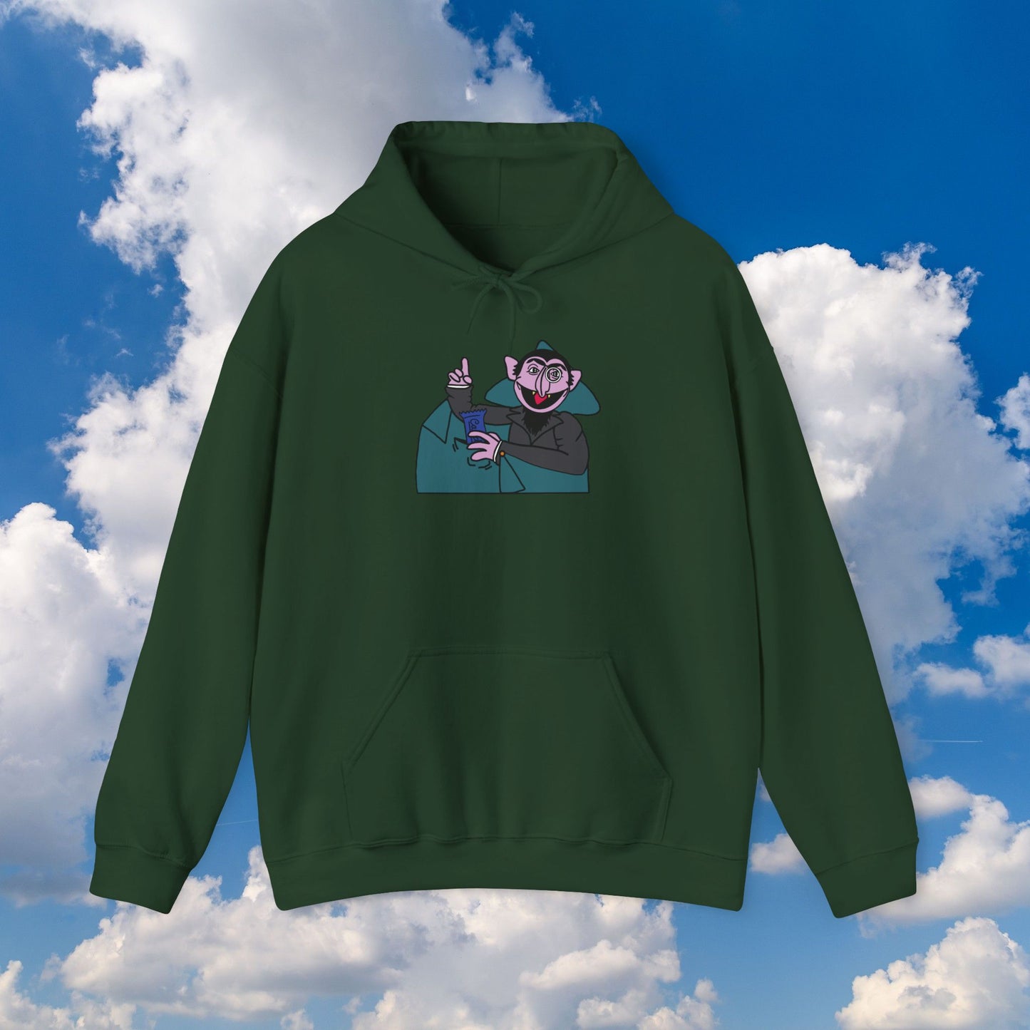 The Count Stealing Candy Hoodie - Sesame Street The Count Parody Hooded Sweatshirt