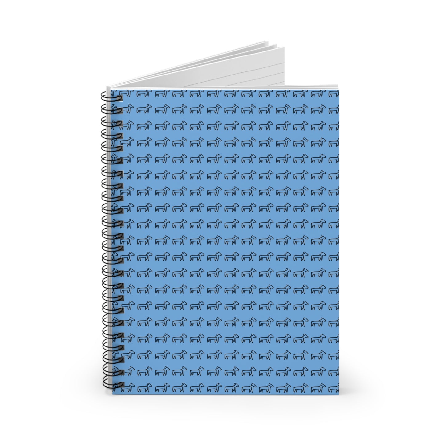 Blue Dogs Pattern Spiral Notebook