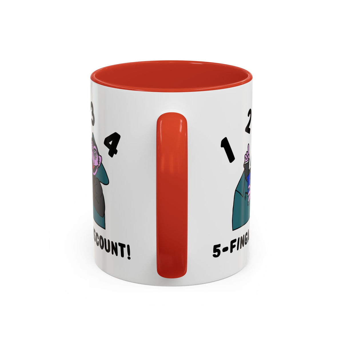 Five Finger Discount Accent Coffee Mug - Sesame Street The Count Parody Coffee Mug