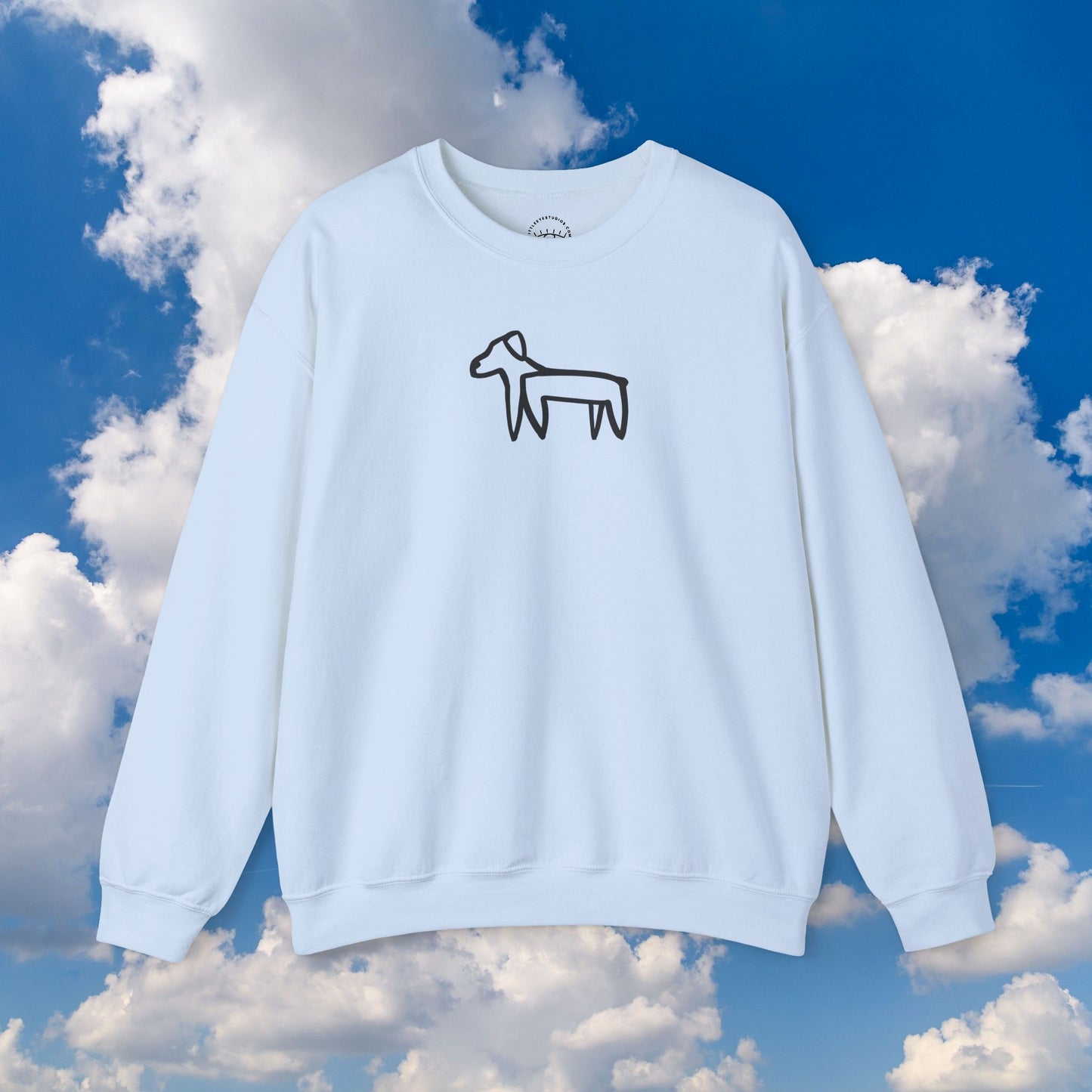 Dog Sweatshirt (Transparent Style Dog) - Dog Drawing Sweatshirt